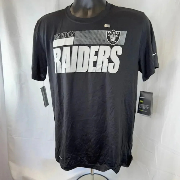 NEW Nike Las Vegas Raiders Sideline Impact Legend Performance Shirt Black Mens M - Picture 2 of 10